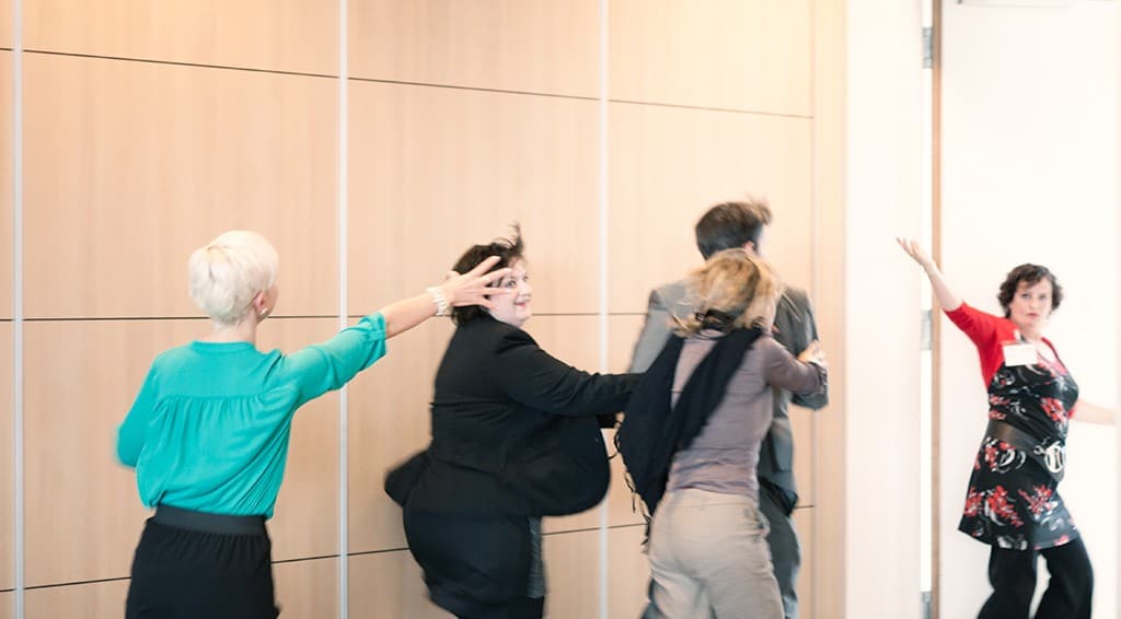 huureenacteur op congres maatwerk federatieopvang publiek lacht