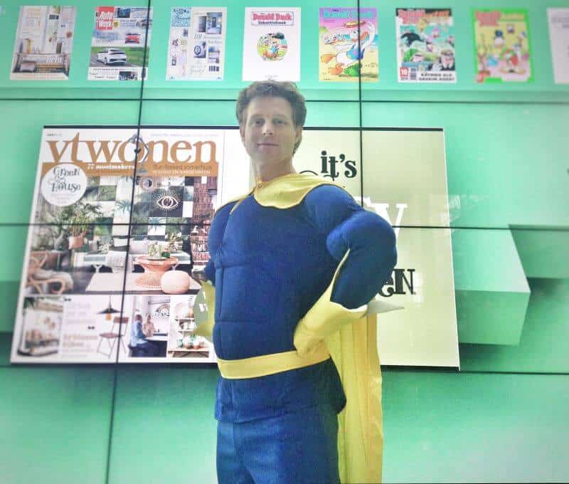 superhero acteur voor energie teambuilding