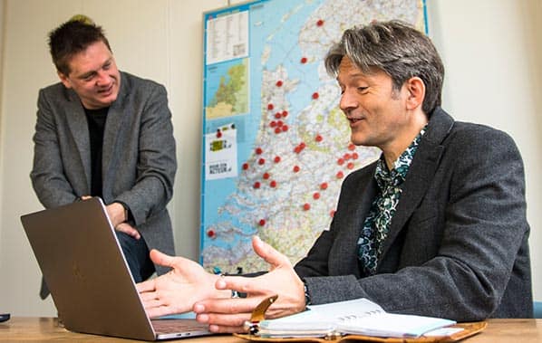 Je contactpersonen bij HuureenActeur: Jochanan Westra (l) en Bert Wagenaar van Kreveld